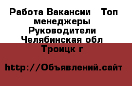 Работа Вакансии - Топ-менеджеры, Руководители. Челябинская обл.,Троицк г.